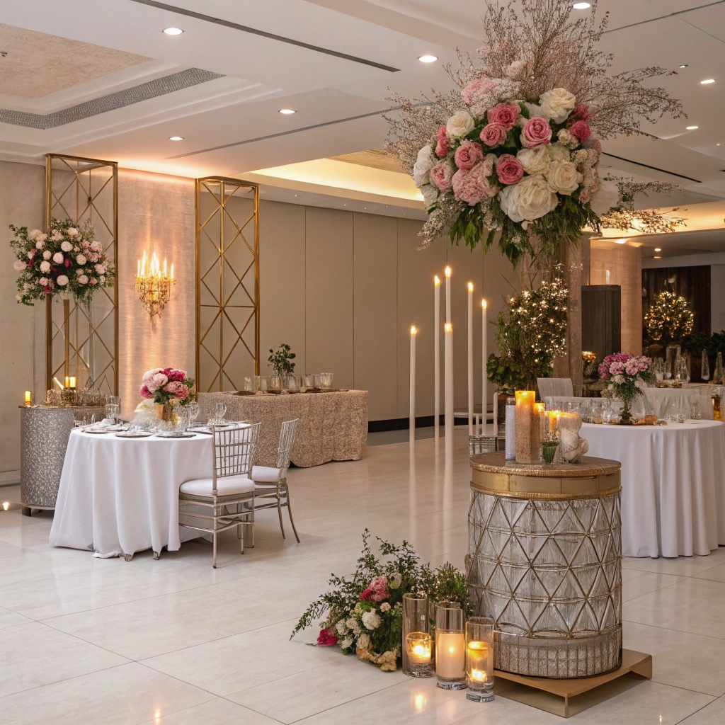 Elegant table styling with soft lighting